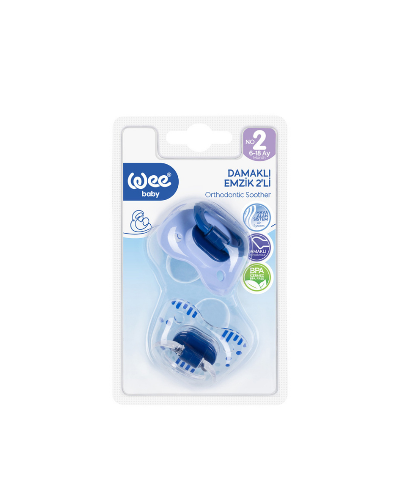 WEE BABY TWIN ORTHDONTIC TEAT SOOTHER NO:2 2PCS 24X12