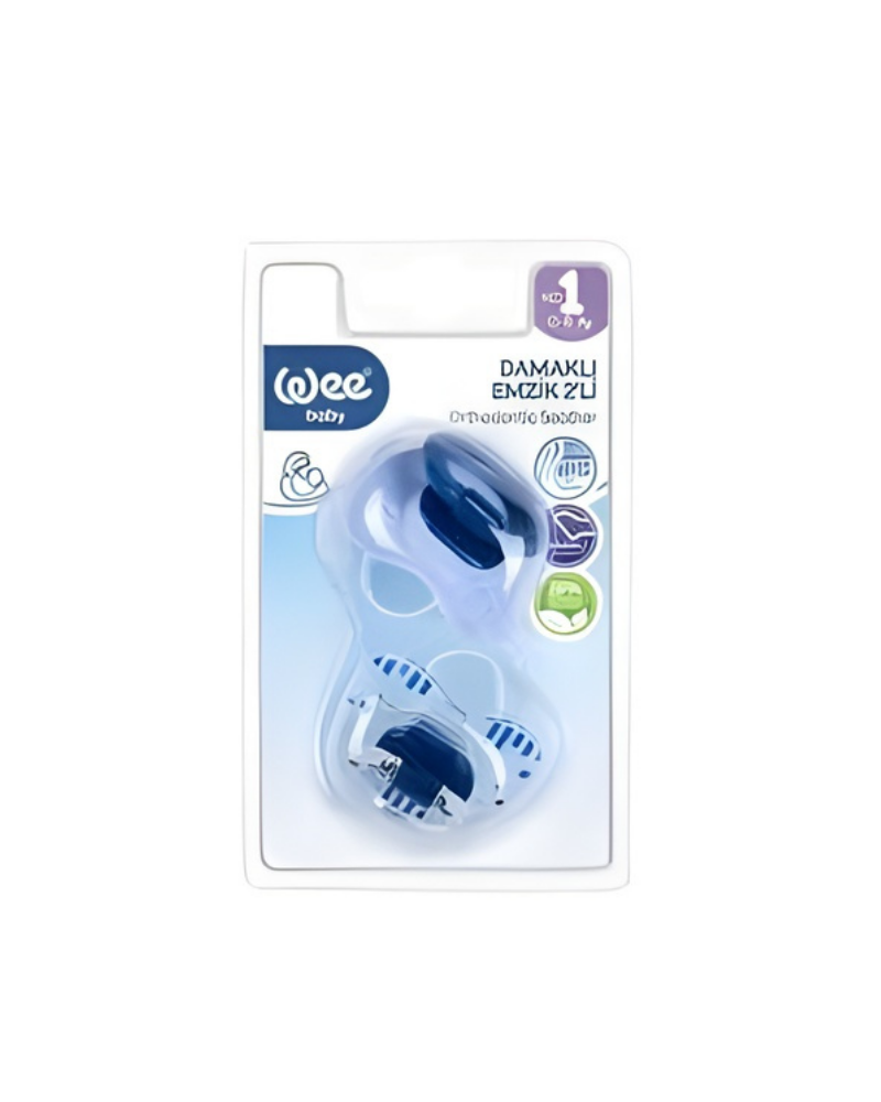 WEE BABY TWIN ORTHDONTIC TEAT SOOTHER NO:1 2PCS 24X12