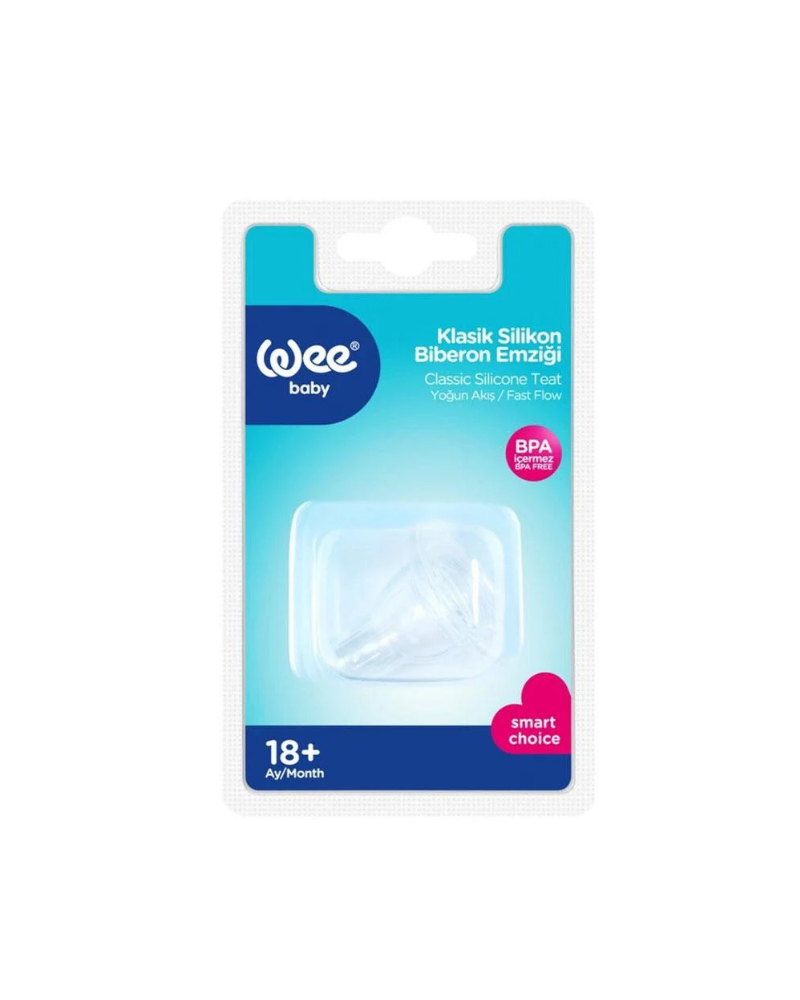 WEE BABY SILICONE SPARE ROUND TEAT FOR BOTTLE NO:3 24X24