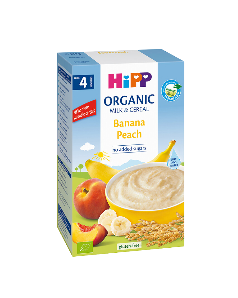 2973 HIPP PURE QUMESHTI PJESHKE ME BANANE BIO 250GR