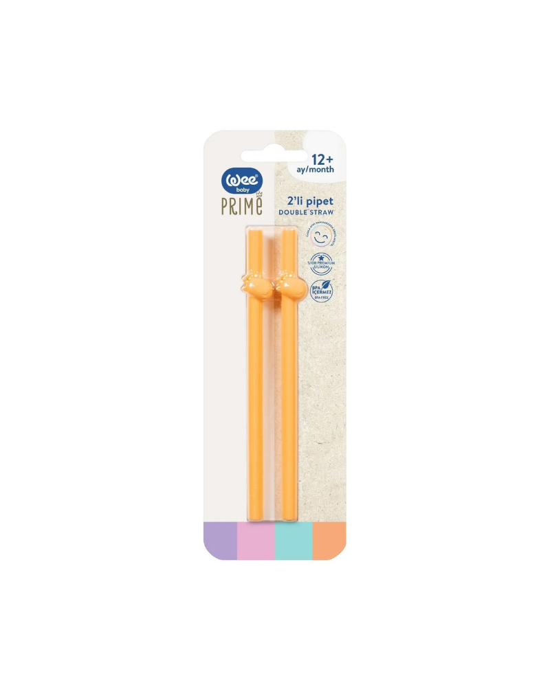WEE BABY SILICONE DOUBLE STRAW