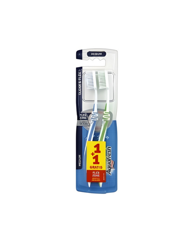 AQUAFRESH FLEX TWINPACK 1+1GRATIS CLEAN&FLEXMEDIUM