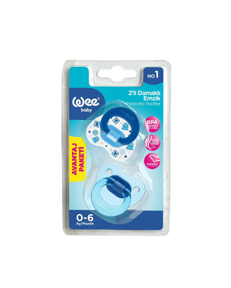 WEE BABY ORTHDONTIC TEAT SOOTHER NO:1 2PCS