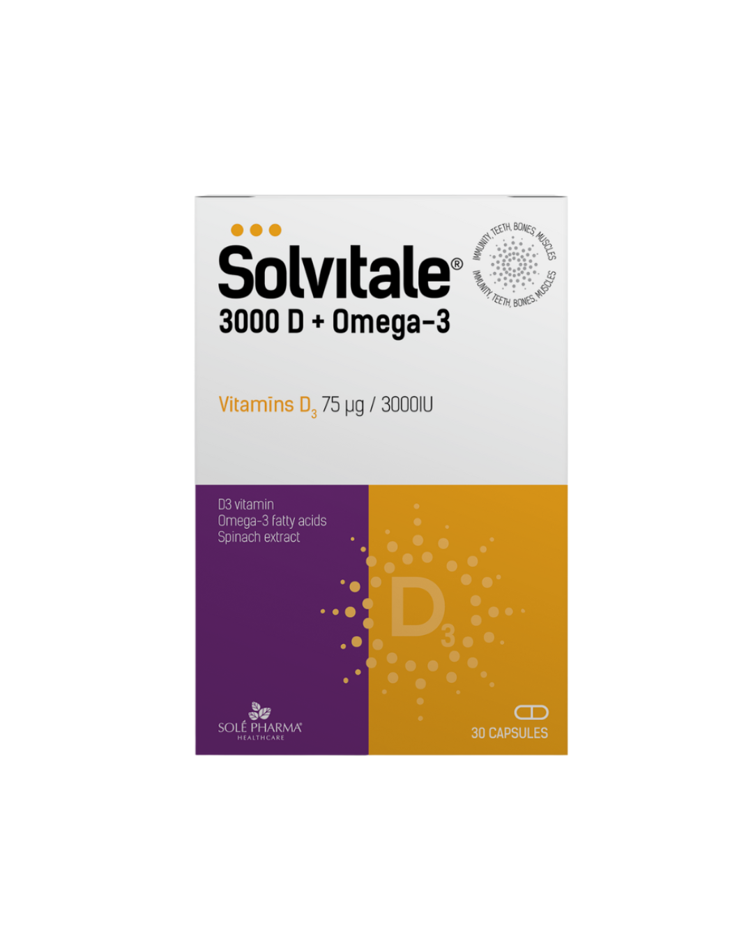SOLVITAL 3000 D+OMEGA-3 30 CPS